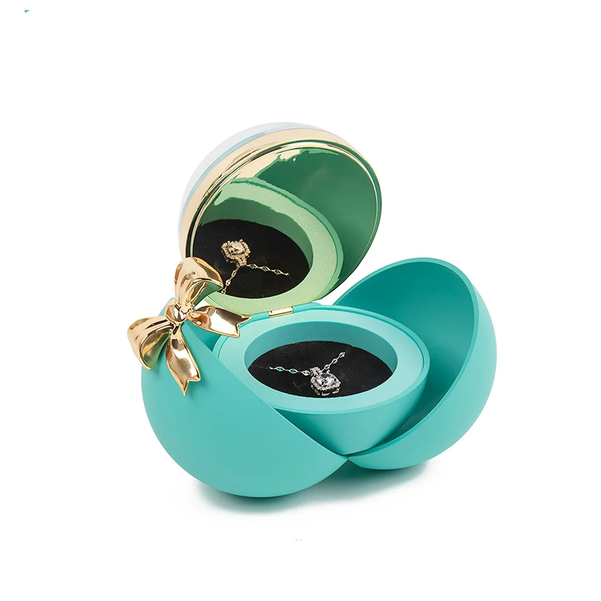 Luxury Round Rose Jewelry Box – Valentine’s Day & Holiday Gift Packaging | Proposal, Ring & Necklace Organizer