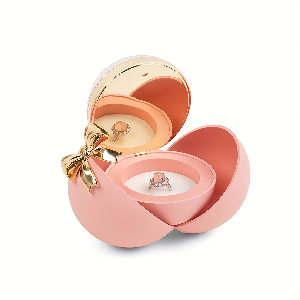 Luxury Round Rose Jewelry Box – Valentine’s Day & Holiday Gift Packaging | Proposal, Ring & Necklace Organizer