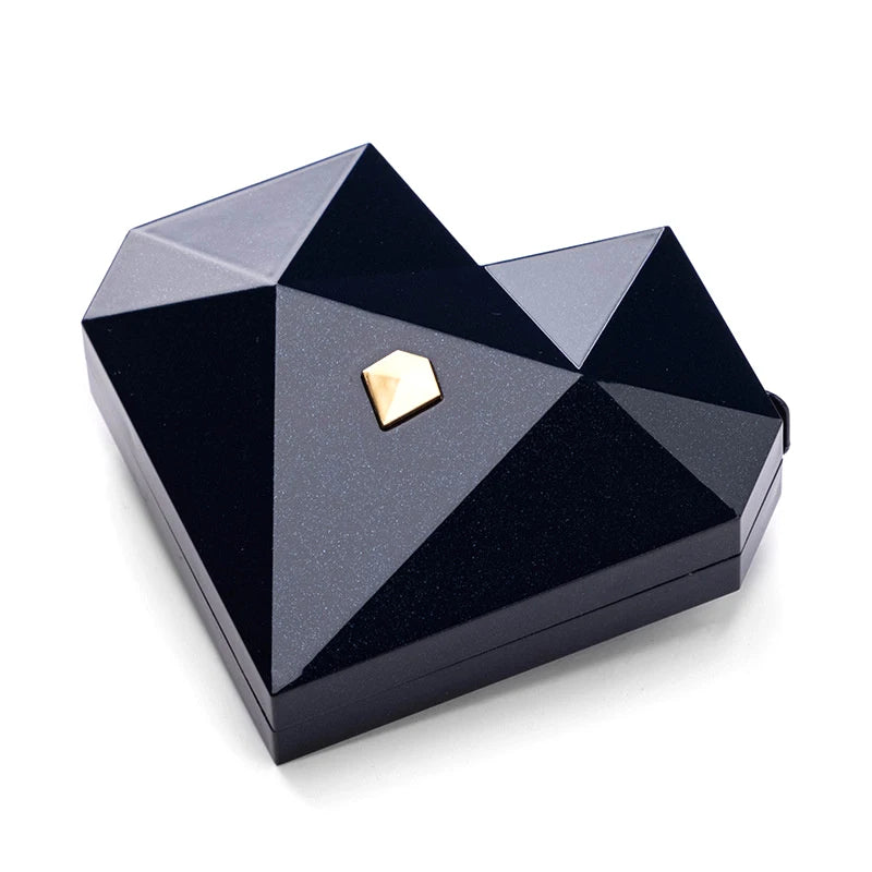 Luxury Heart-Shaped Diamond Ring Box – Proposal Ring Case | Valentine’s Day, Wedding & Gift Box