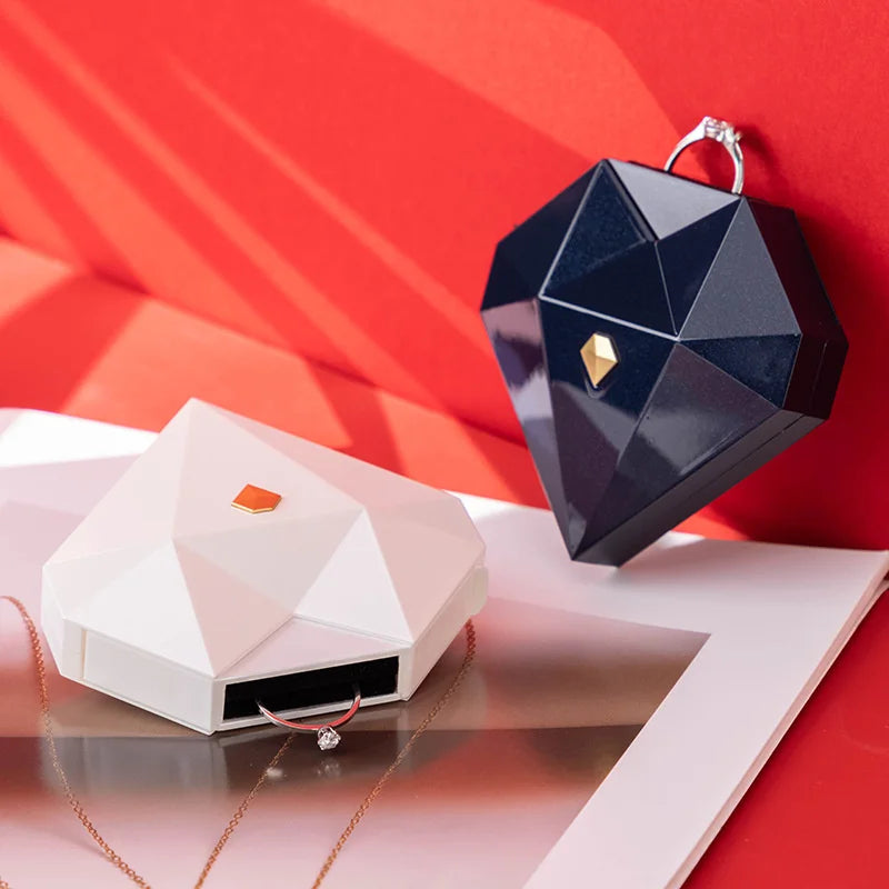 Luxury Heart-Shaped Diamond Ring Box – Proposal Ring Case | Valentine’s Day, Wedding & Gift Box